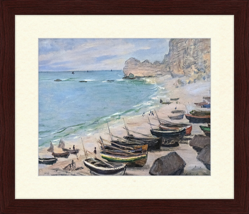Boats on the Beach at Etretat - Great Pictures Framed