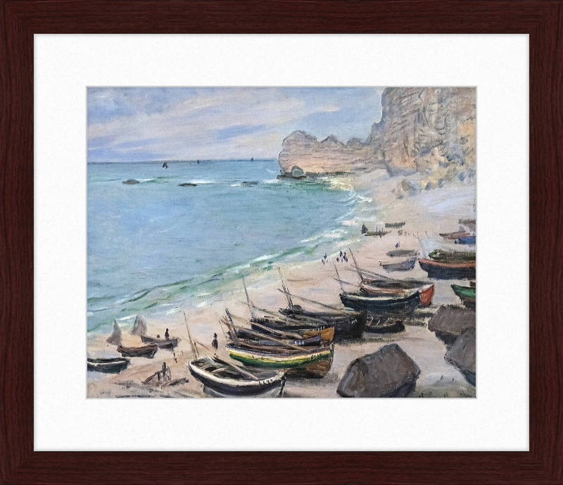 Boats on the Beach at Etretat - Great Pictures Framed