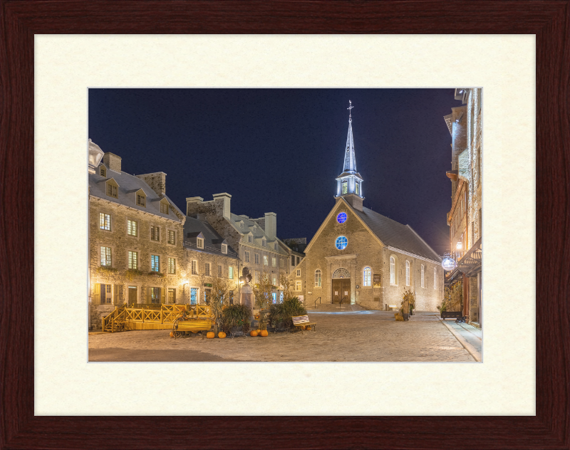 Place Royale at night, Vieux-Québec, Quebec ville, Canada - Great Pictures Framed