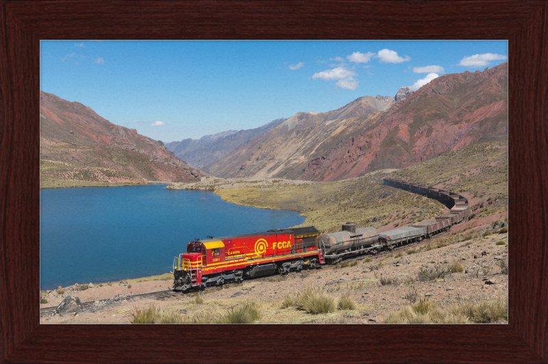 A Train and the Mountainous Terrain of Chinchan - Great Pictures Framed