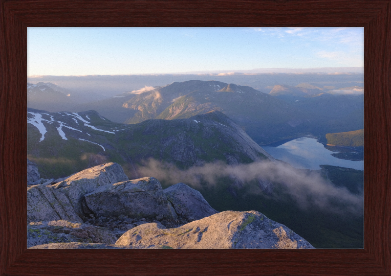 Mørsvikbotn Seen from Blåfjell - Great Pictures Framed