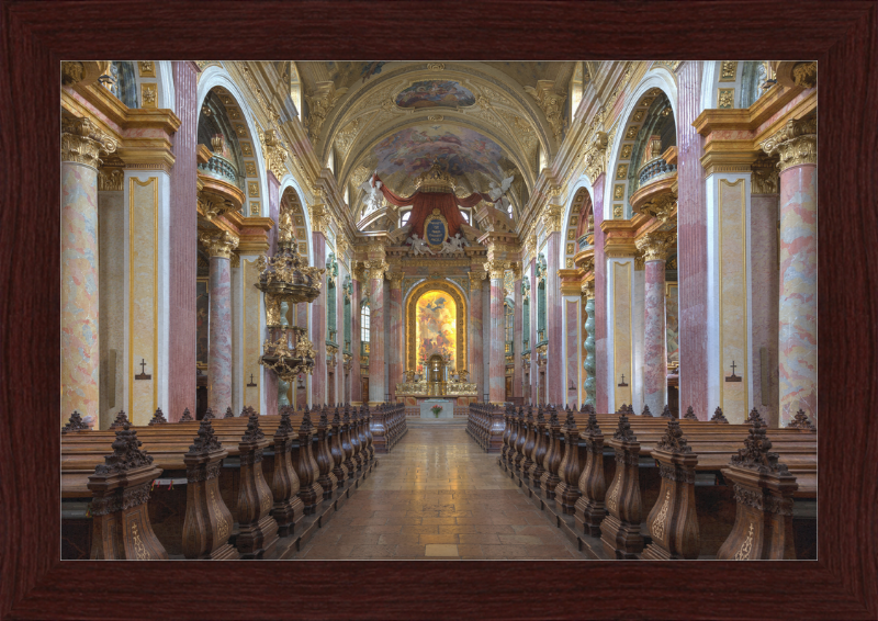Interior View of the Jesuit Church in Vienna, Austria - Great Pictures Framed