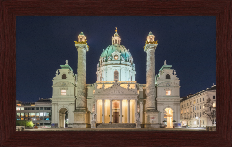 Iglesia de San Carlos Borromeo, Vienna - Great Pictures Framed