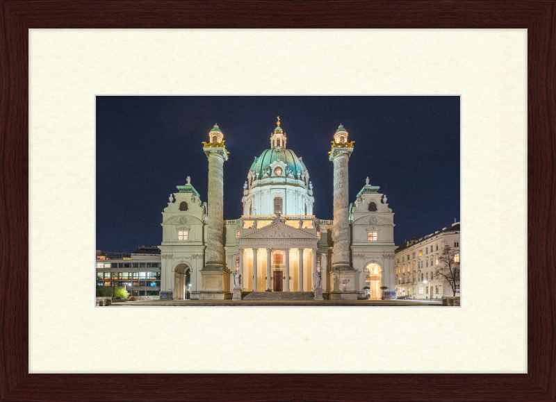 Iglesia de San Carlos Borromeo, Vienna - Great Pictures Framed