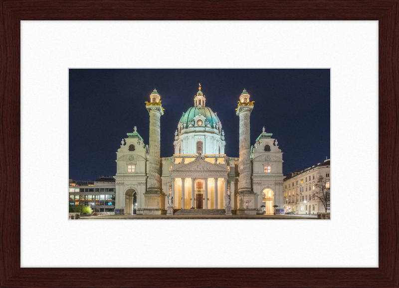 Iglesia de San Carlos Borromeo, Vienna - Great Pictures Framed