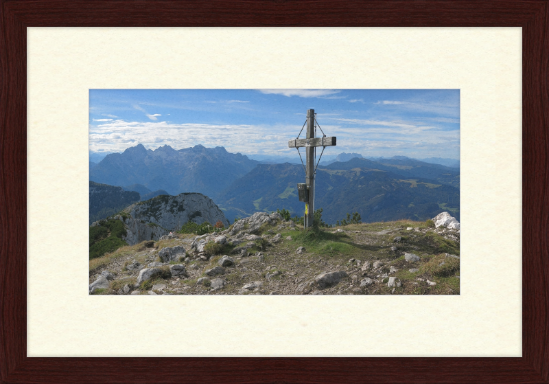 Summit Cross of Großer Weitschartenkopf - Great Pictures Framed