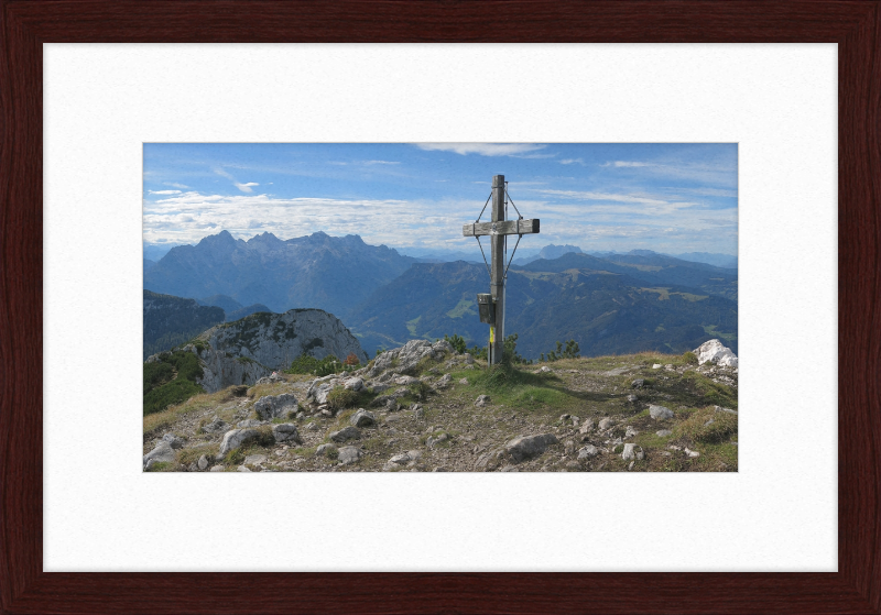 Summit Cross of Großer Weitschartenkopf - Great Pictures Framed