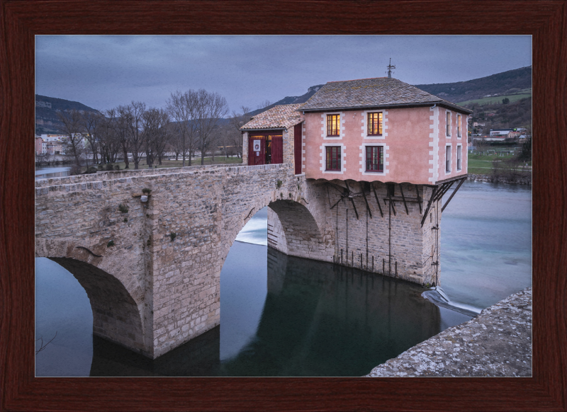 Mill on the Old Bridge in Millau - Great Pictures Framed