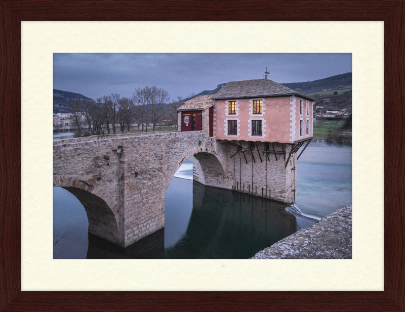 Mill on the Old Bridge in Millau - Great Pictures Framed