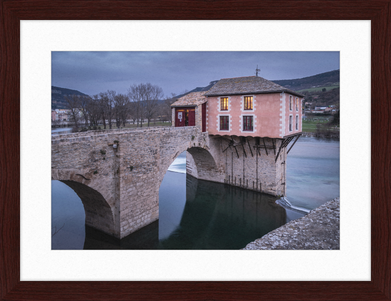 Mill on the Old Bridge in Millau - Great Pictures Framed