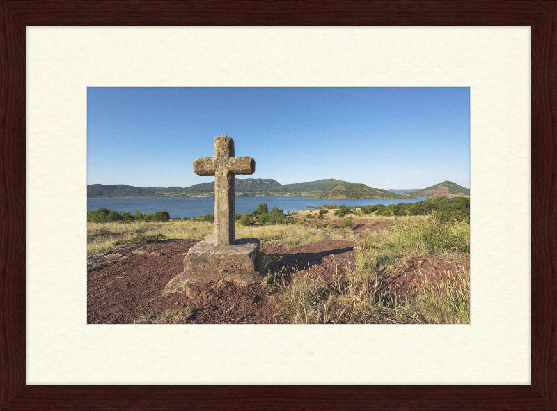 The Wooden Cross at Salagou Lake - Great Pictures Framed