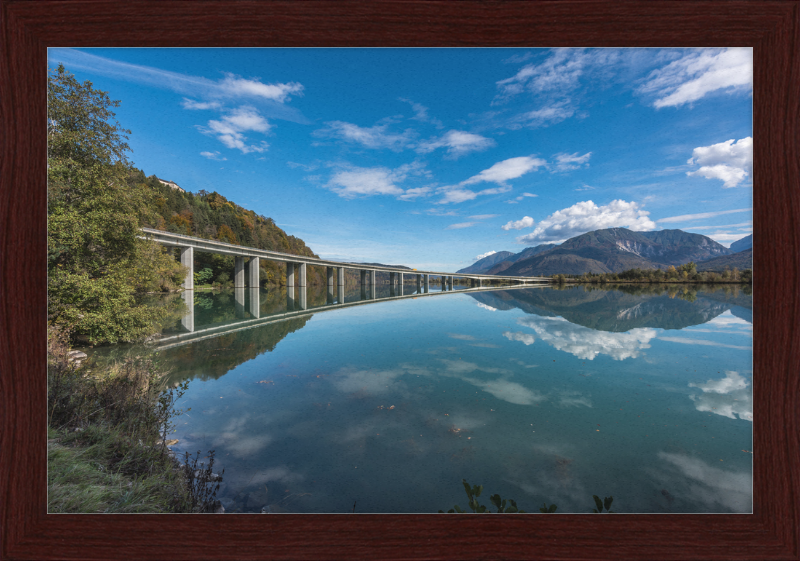 The Drau River Bridge in Köttmannsdorf - Great Pictures Framed