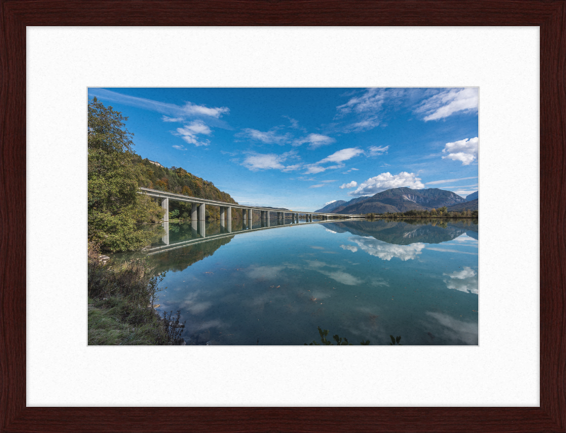 The Drau River Bridge in Köttmannsdorf - Great Pictures Framed