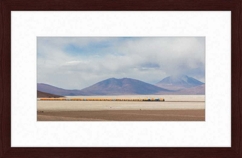 Train Crossing the Ascotán Salt Flat - Great Pictures Framed