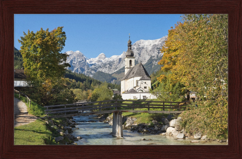 Church of Ramsau with the Wagendrischelhorn - Great Pictures Framed