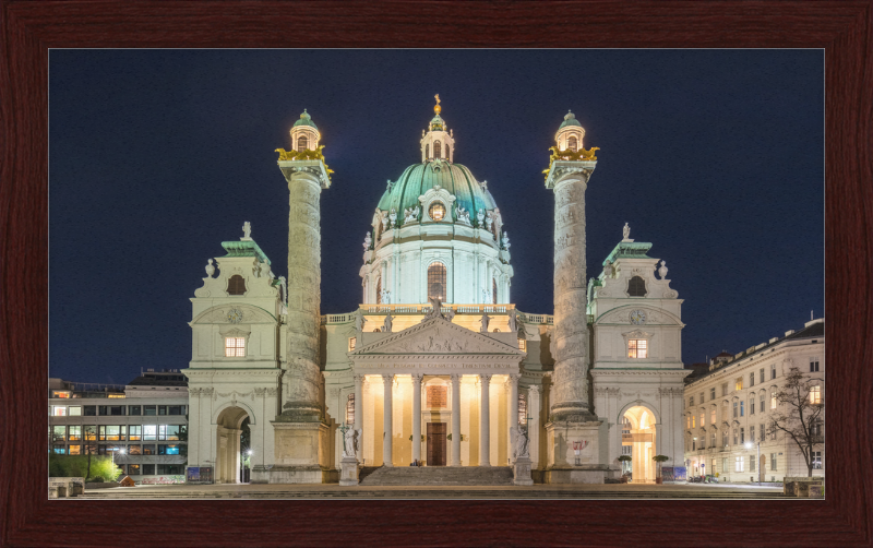 Iglesia de San Carlos Borromeo, Vienna - Great Pictures Framed