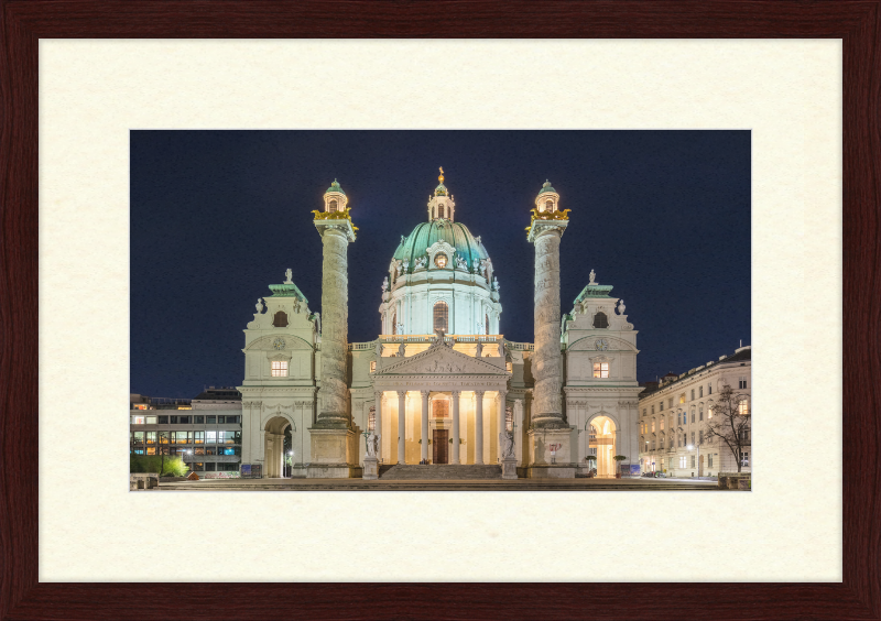 Iglesia de San Carlos Borromeo, Vienna - Great Pictures Framed