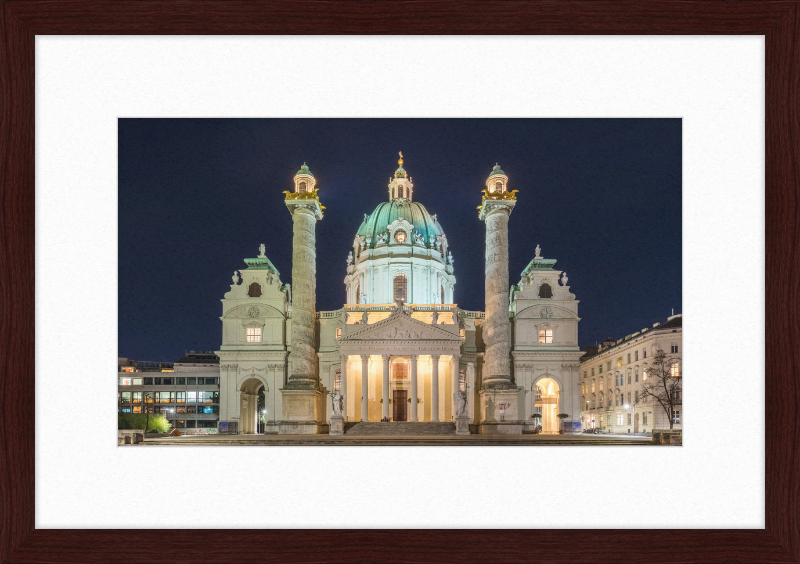 Iglesia de San Carlos Borromeo, Vienna - Great Pictures Framed