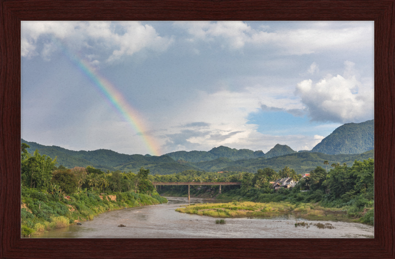 The Old Bridge of Luang Prabang, Laos - Great Pictures Framed