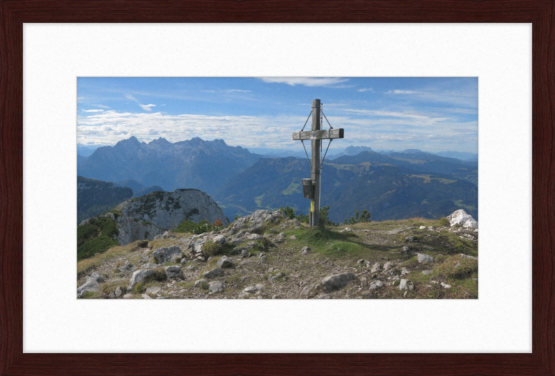 Summit Cross of Großer Weitschartenkopf - Great Pictures Framed