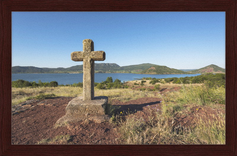 The Wooden Cross at Salagou Lake - Great Pictures Framed