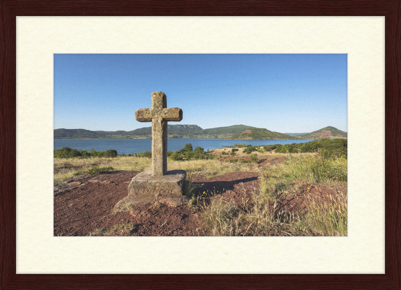The Wooden Cross at Salagou Lake - Great Pictures Framed