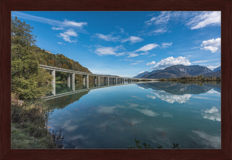 The Drau River Bridge in Köttmannsdorf - Great Pictures Framed