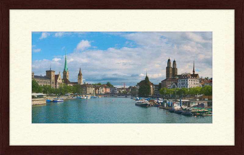 Zürich view Quaibrücke - Great Pictures Framed