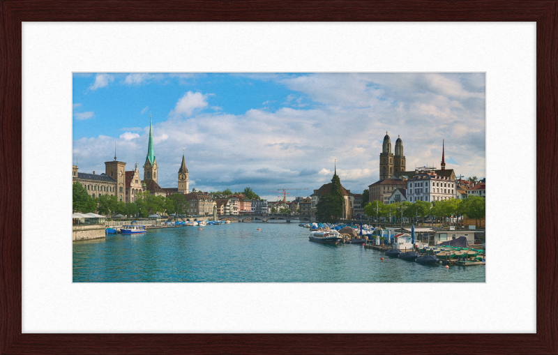 Zürich view Quaibrücke - Great Pictures Framed