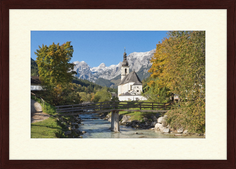 Church of Ramsau with the Wagendrischelhorn - Great Pictures Framed