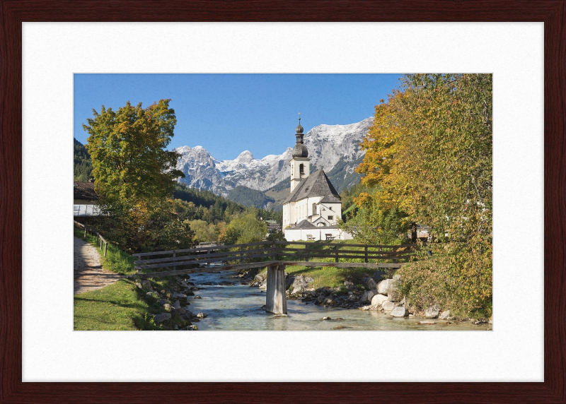 Church of Ramsau with the Wagendrischelhorn - Great Pictures Framed
