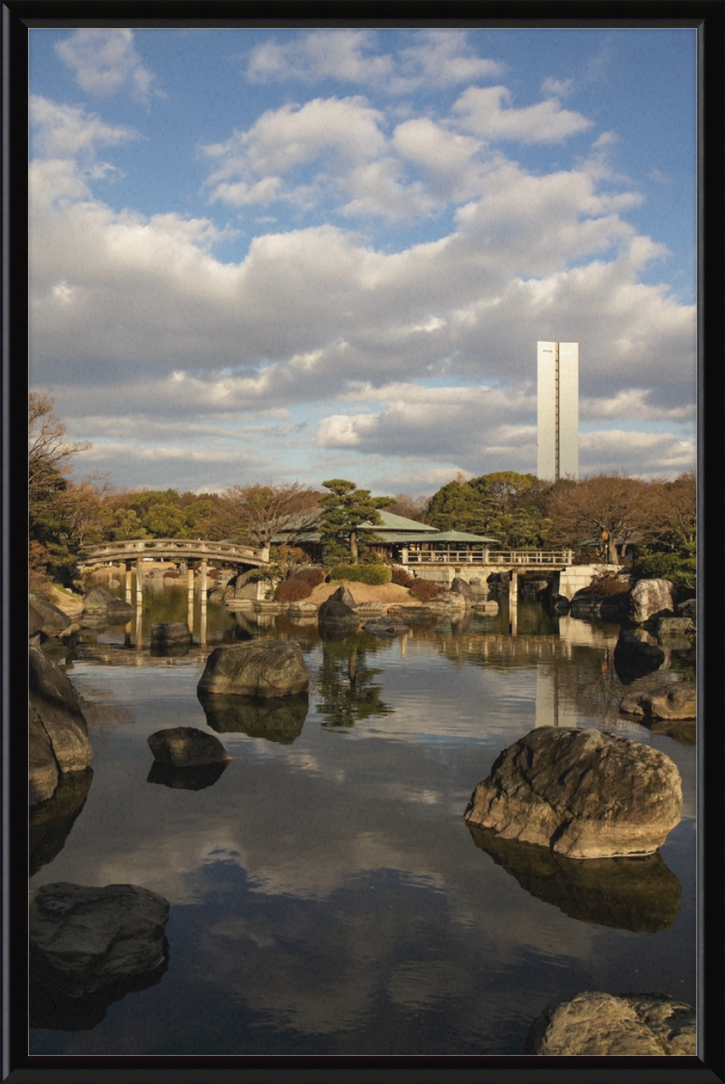 Japanese garden pond at Daisen Park in Sakai - Great Pictures Framed