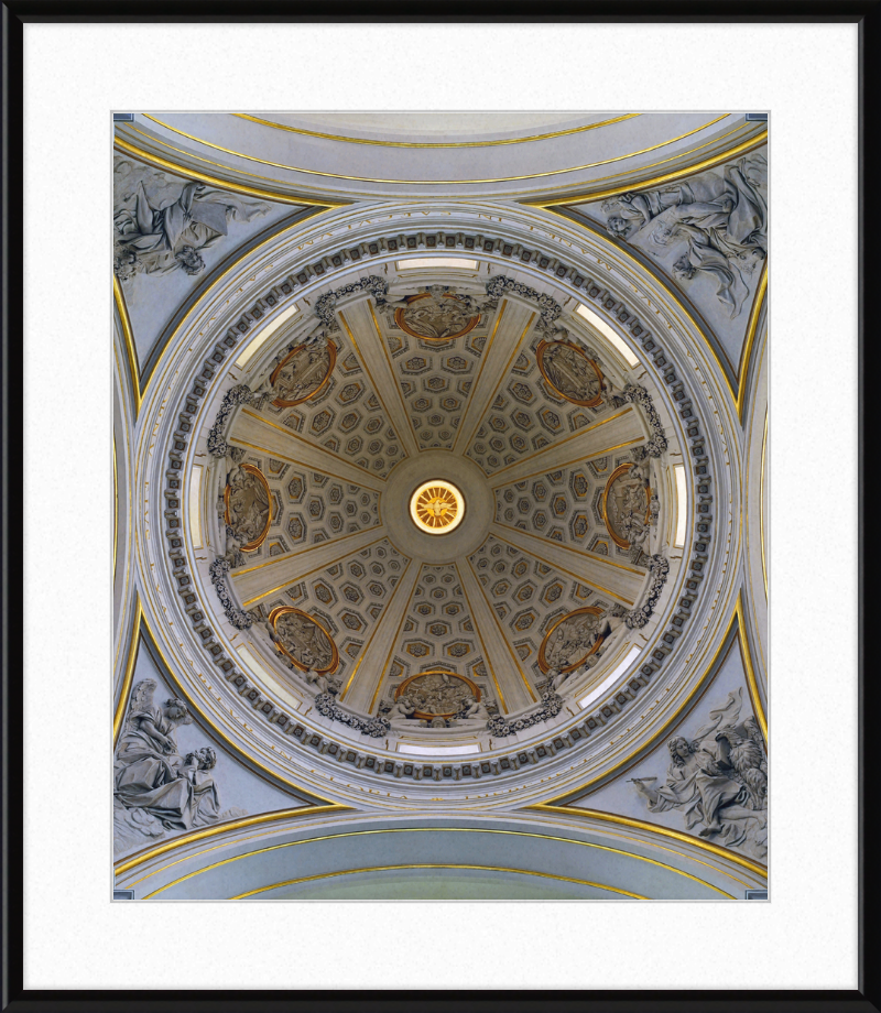 Dome of Bernini's Parish Church in Castel Gandolfo - Great Pictures Framed