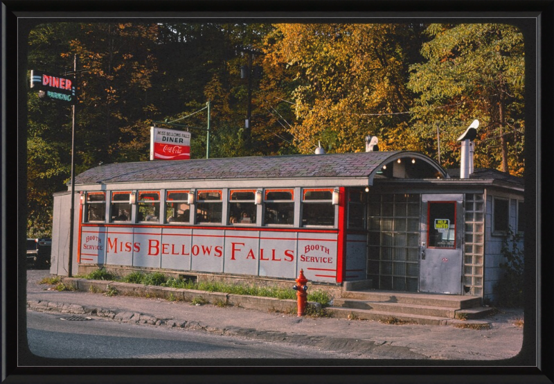 Miss Bellows Falls Diner Bellows Falls Vermont - Great Pictures Framed