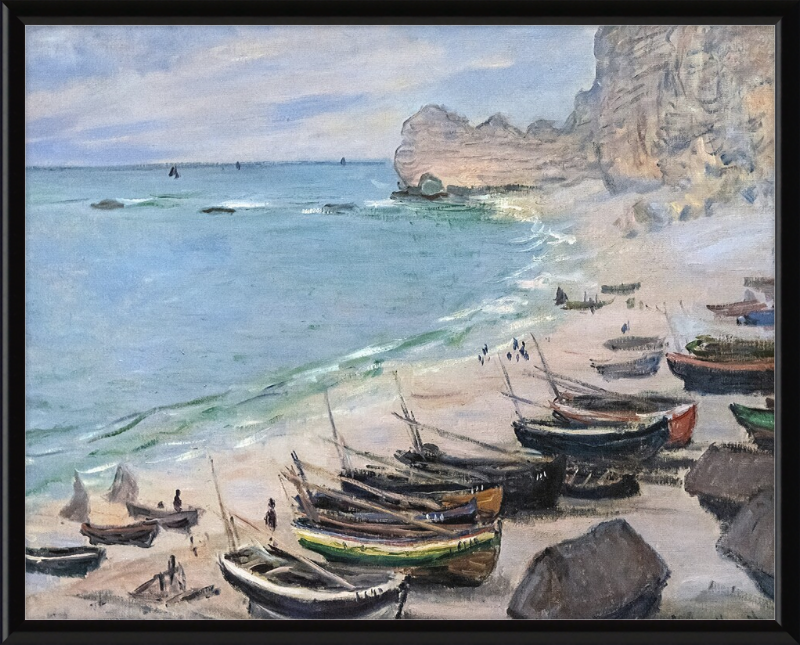 Boats on the Beach at Etretat - Great Pictures Framed