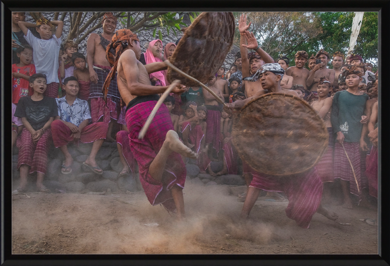 Peresean Traditional Sport of Sasak Tribe - Great Pictures Framed