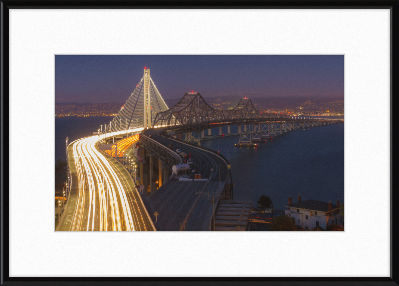 San Francisco - Oakland Bay Bridge - New and Old bridges - Great Pictures Framed