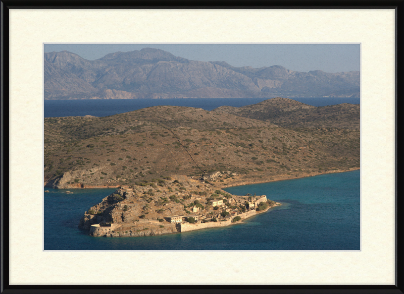 Spinalonga and Elounda Panoramic View from the Mountain - Great Pictures Framed