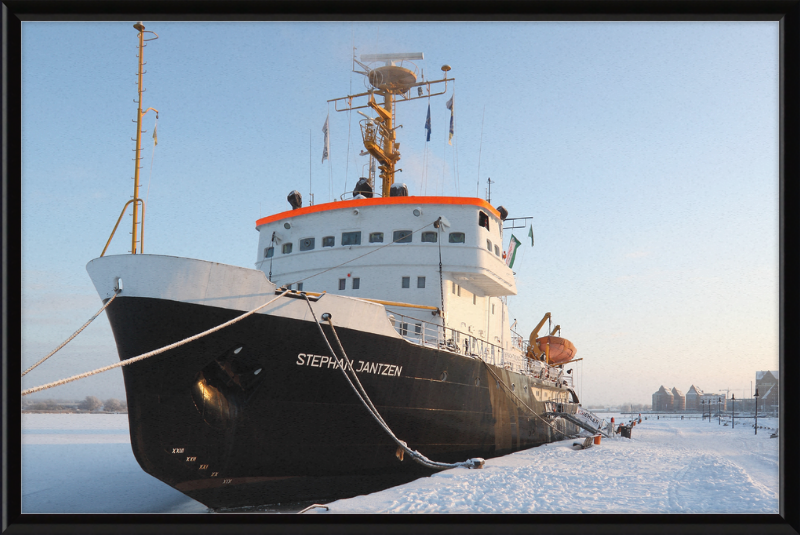 Icebreaker Stephan Jantzen in Stadthafen Rostock - Great Pictures Framed