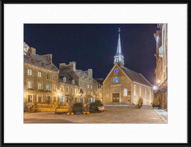 Place Royale at night, Vieux-Québec, Quebec ville, Canada - Great Pictures Framed