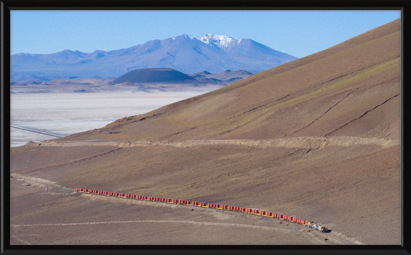 Trains on the Salar de Carcote - Great Pictures Framed