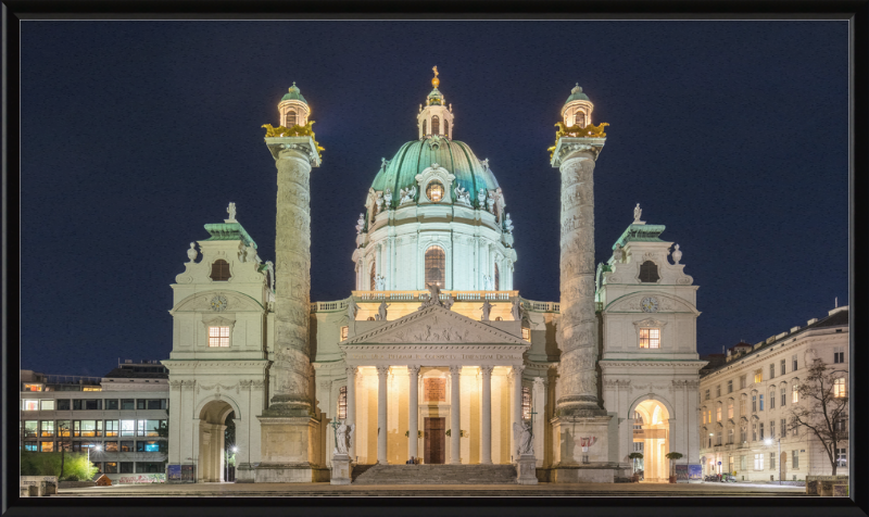 Iglesia de San Carlos Borromeo, Vienna - Great Pictures Framed