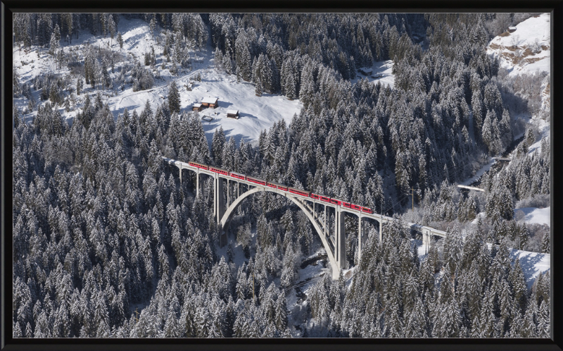 Allegra Crosses the Langwieser Viaduct from Rongg - Great Pictures Framed