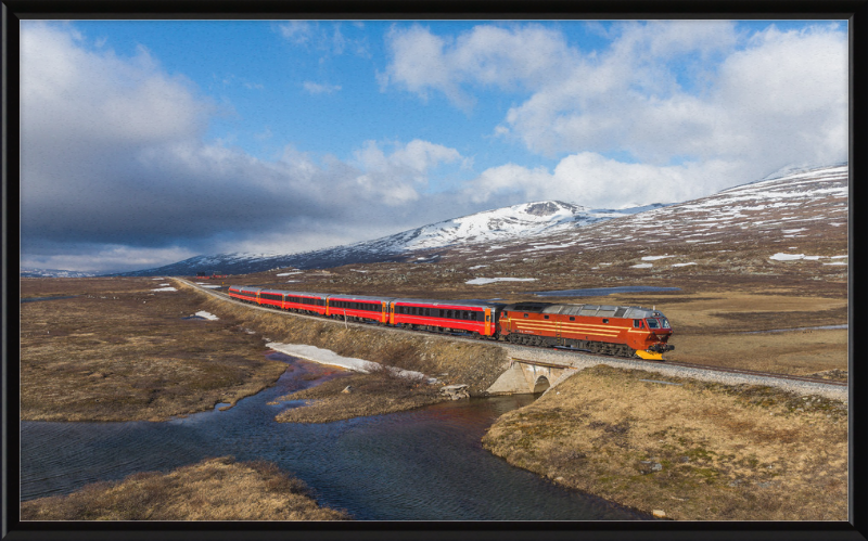 NSB Di 4 Nattog Saltfjellet - Great Pictures Framed