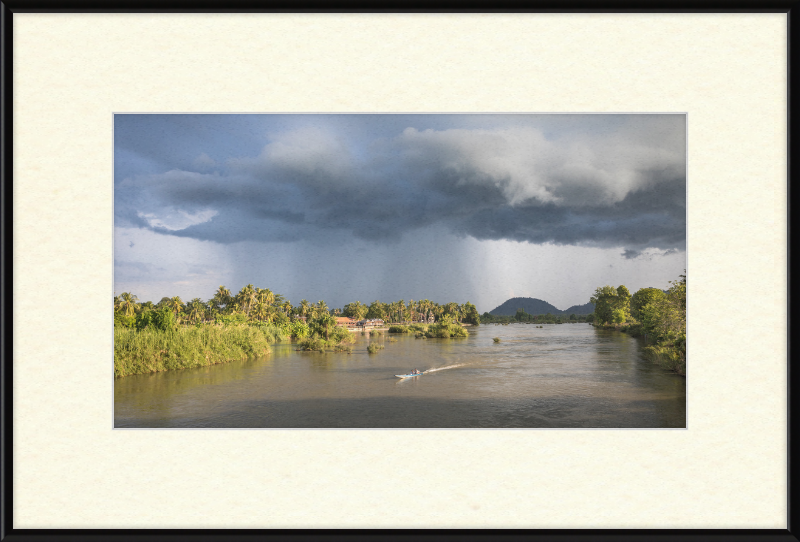 Stormy Mekong Sunset in Si Phan Don - Great Pictures Framed