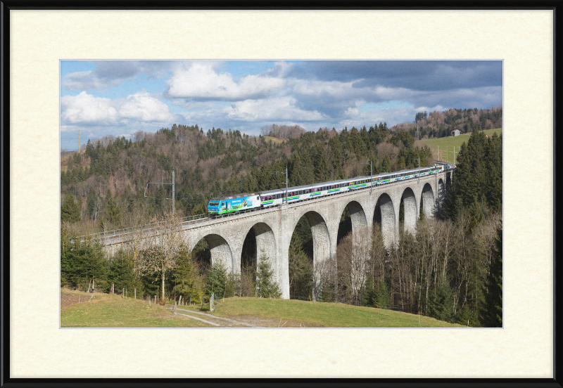 A Train Crosses the Wissbach Viaduct - Great Pictures Framed