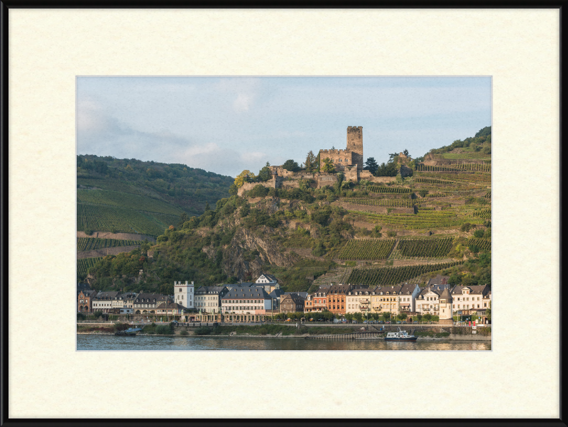 Kaub and Burg Gutenfels, Southwest view - Great Pictures Framed