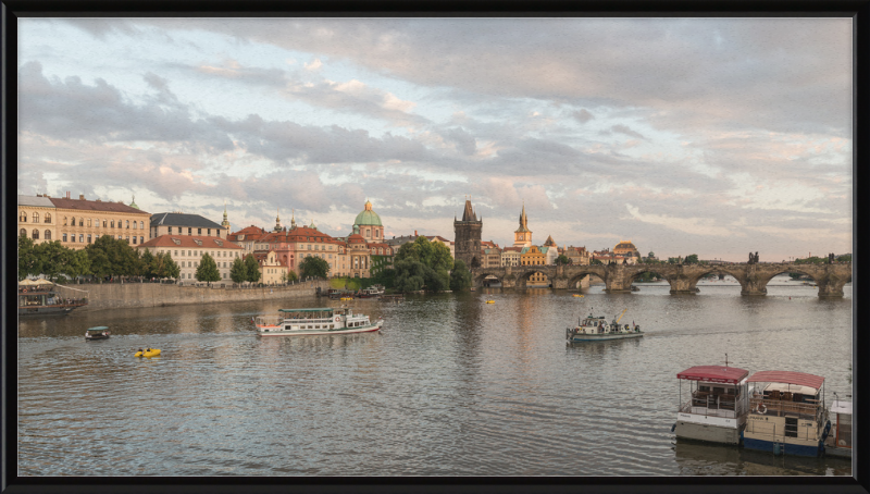 North View of Charles Bridge from Mánesův Most, Prague - Great Pictures Framed