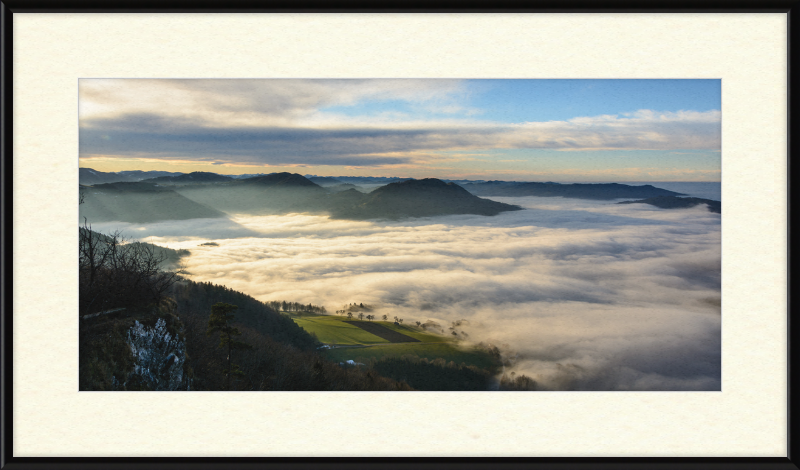 Foggy Blassenstein Erlauftal - Great Pictures Framed