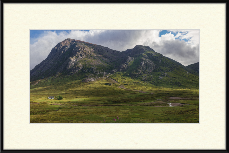 Lagangarbh Cottage with Buachaille Etive Mòr - Great Pictures Framed